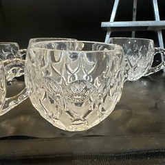 natchmann crystal Anglia Pattern Set Of 8 Punch Cups