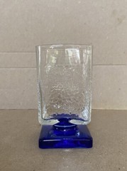 DI SARONNO, 20 SQUARE GLASSES, CLEAR WITH BLUE BASE, ITALY