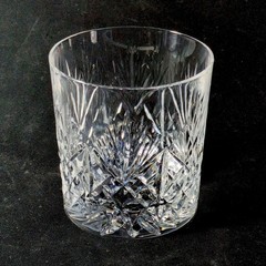 EDINBURGH IONA WHISKEY GLASSES, Cut Lead Crystal, 3″, 6 Oz, SCOTLAND, 2PCS