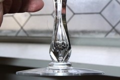 10 Vintage Art Deco Seneca Champagne Glasses Cut Rays w/ Faceted Bubble Stem