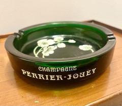 PERRIER-JOUET Vintage Rare LARGE Ashtray 7 3/4” x 3” Art Nouveau Style 1960’s