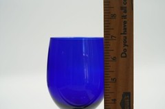 Vintage Libbey Premiere Cobalt Blue Glass Goblets Lot of 4
