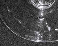 3 Vintage Hawkes Glass L-Rock Cut Pattern (Polished, Cut) Water Goblets 7 1/8″