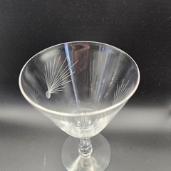 6 Fostoria PINE Etched 6″ WATER GOBLET Glasses