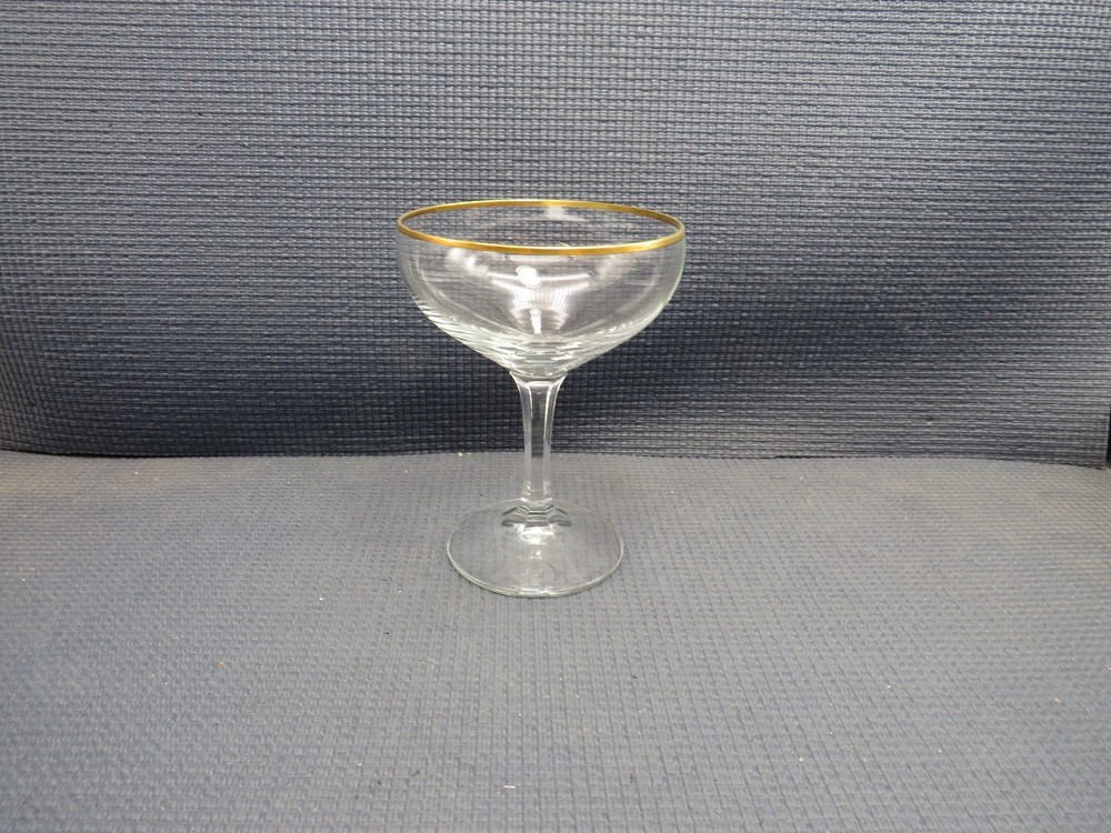 Schott Zweisel Crystal Meran Gold Pattern Champagne Sherbet Glass 5 1/4″