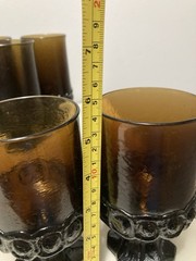 Vintage Tiffin Franciscan Madeira Smoke Brown Footed Goblets-Set Of 10