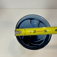 Noritake Sweet Swirl Dar Midnight Blue Waster Glass Goblet Heavy