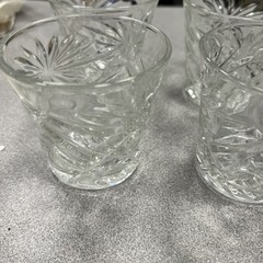 Set Of 4 Vintage Anchor Hocking PRESCUT CLEAR Old Fashioned Glass Tumbler