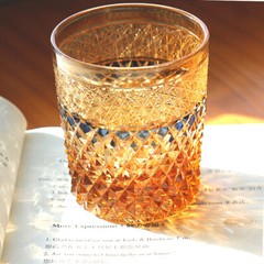 Old Fashioned Whiskey Bourbon Glasses Crystal Hand Cut Edo Kiriko 9oz Ambe Blue