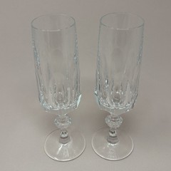 4 Nachtmann Crystal Champagne Glasses Alexandra Cut Fluted VTG 90’s Barware MINT