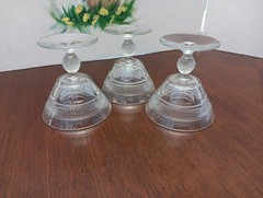 Viking Mt. Vernon 4” Clear Champagne/Sherbet Glasses Set of 3