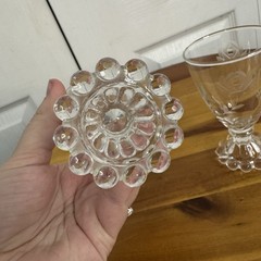 2 VTG Anchor Hocking Berwick Boopie Juice/Wine Glasses 4-1/2” Tall Floral Etched