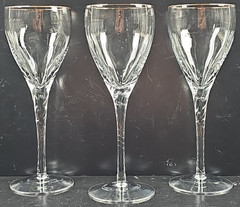 (12) Lenox Encore Gold Wine Glasses Set Elegant Crystal Clear Swirl Stemware Lot