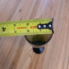 Mid Century Modern Colorful Black Stem Cordial Wine Glass 7 3/8”