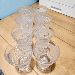 Imperial Glass ‘Cape Cod’ Clear Glass Footed Water Goblets Vintage Elegant Glass