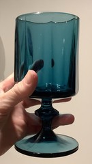 Colony Nouveau Riviera Teal Blue 6” Goblet