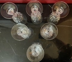 Crystal D’Arques Pompadour Water Goblets Set of 6 France Clear Crystal 6.75”