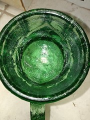 Vintage Pulque Aqua Light Green Chivo Goat Drinking Glass Goblet Mug Mexico