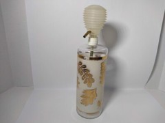 1960s Aldon 32 Ounce Gold Leaf Bar Shot/ Seltzer Dispenser Decanter MCM