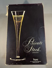 Private Stock Limited Edition Tropez 6 oz hollow stem Set Of 4 champagne Flutes