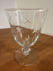 Libbey Rock Sharpe Stardust #3003 Stem 5 1/2″ x 3 1/2″ Water/ Wine Goblet (13)