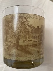 Vintage Courier and Ives Lowball Glasses/Barware