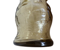 Vtg Wheaton Embossed Amber 1827 Nautical Ship Juice Glasses Set Of 2