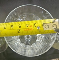 Lot Of 2 Clear Crystal Cut Wine Glass BN