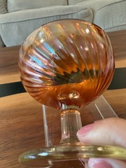 Imperial Glass Marigold Carnival Glass Sherbet Swirled Dessert Cup