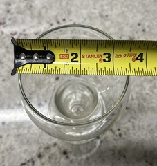 4 Vintage Hollow Stem Beer Glasses- 6.5”H, 3.5” Rim