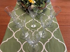 Libbey Rock Sharpe Arctic Rose Goblets 6-3/4”H (6-Total)