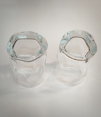 Two (2) «Sorgente» Rocco by Luigi Bormioli. Double Old Fashioned Glasses.