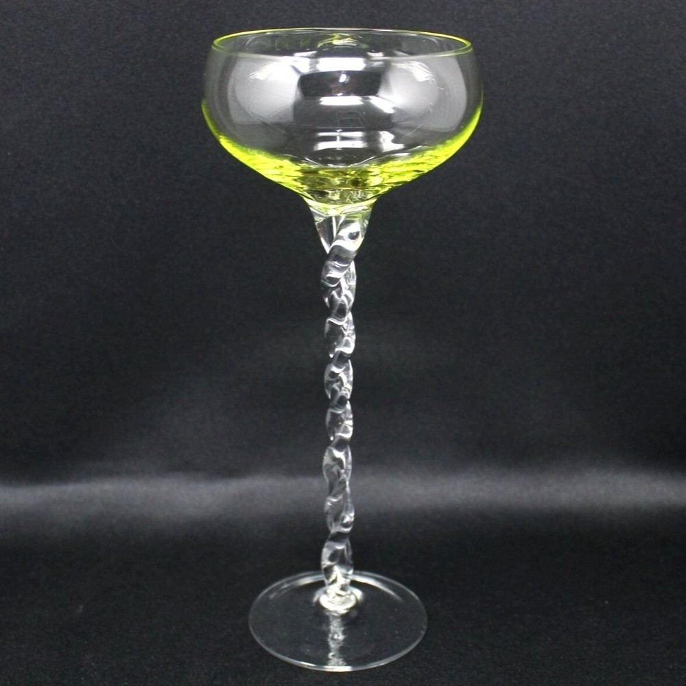 VINTAGE 8 3/4″ TWISTED STEM LIQUOR COCKTAIL GLASS 7oz