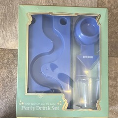 Vivitar Shot Spinner Ice Luge Party Drink Set 3-Piece Blue Clear 1.5oz Glass