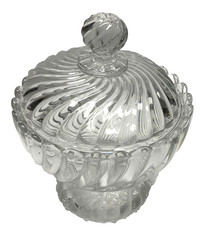 Vintage Candy Box Crystal From BACCARAT Bamboo Stamped