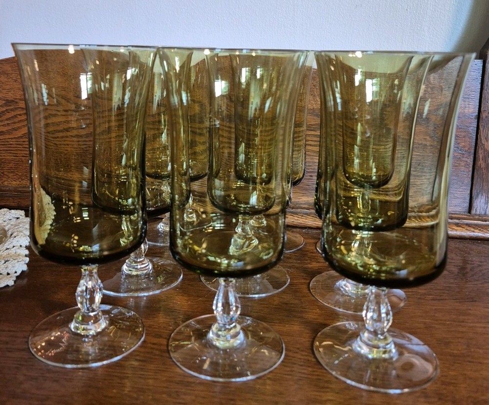 Noritake Rainbow Pale Green Iced Tea Glasses Vintage. Set Of 9