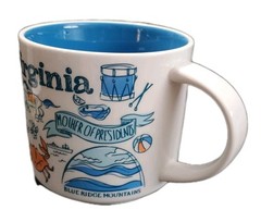 Starbucks Been There Series Virginia 14oz Blue Ceramic Coffee Tea Mug EUC