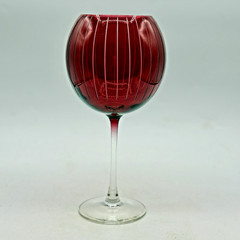 Set of 4 Mikasa Cheers Ruby Etched Balloon Red Wine Glasses 9” France Excellent