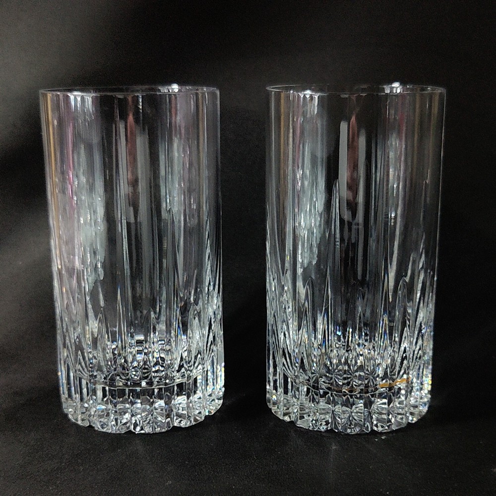 MIKASA ARCTIC LIGHTS HIGHBALL GLASSES, Cut Lead Crystal, 5 1/4″, 16 oz, 2PCS