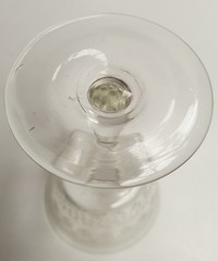 Pall Mall Lady Hamilton Port Wine Glass c1900s Etched & Cut 10.5cm Tall A/F chip