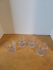 Vintage Libby Dimples 10oz Whiskey Glasses Set Of 4