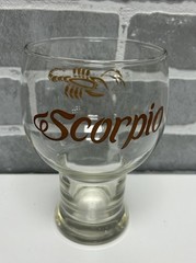 Vintage 70s Zodiac Astrology “Scorpio” Drinking Glass Beverage Wine Goblet