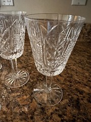 Waterford Clare Cut Crystal Wine Goblet, 5 7/8″ Tall x 3″ Diameter Set Of 6