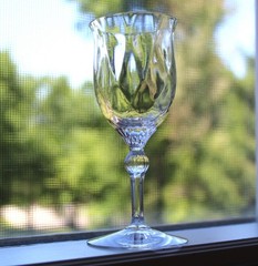Vintage Heisey Glass Fairacre #3355 Wine 2.5 oz w/Diamond Optic EUC