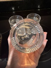 RALPH LAUREN Glen Plaid DOUBLE OLD FASHIONED GLASS 4 1/8″ – Lot If 3