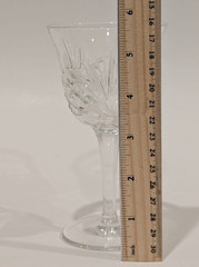 GORHAM Cherrywood Pattern Wine Glasses Crystal Cut Fan 5 5/8″T Vintage Set of 2