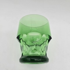 Vintage Viking Green Georgian Tumbler Glass Honeycomb 6 ounce 3.5″
