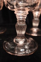 FOSTESSA DEBUTANTE EMBOSSED FLOWERS SWAGGS DOTS 7 PINK WATER GOBLET GLASSES MINT