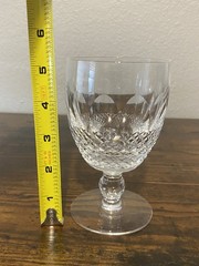 VTG WATERFORD Crystal COLLEEN Short Stem Water Goblet SIGNED 5.25″H