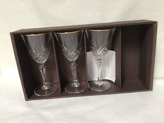 HH83 VTG High Quality Crystal Pineapple Cut 8oz Cocktail Wine Glasses – Set of 3